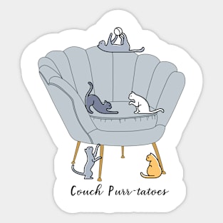 Couch Purr-tatoes Sticker